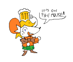It's on the mouse!